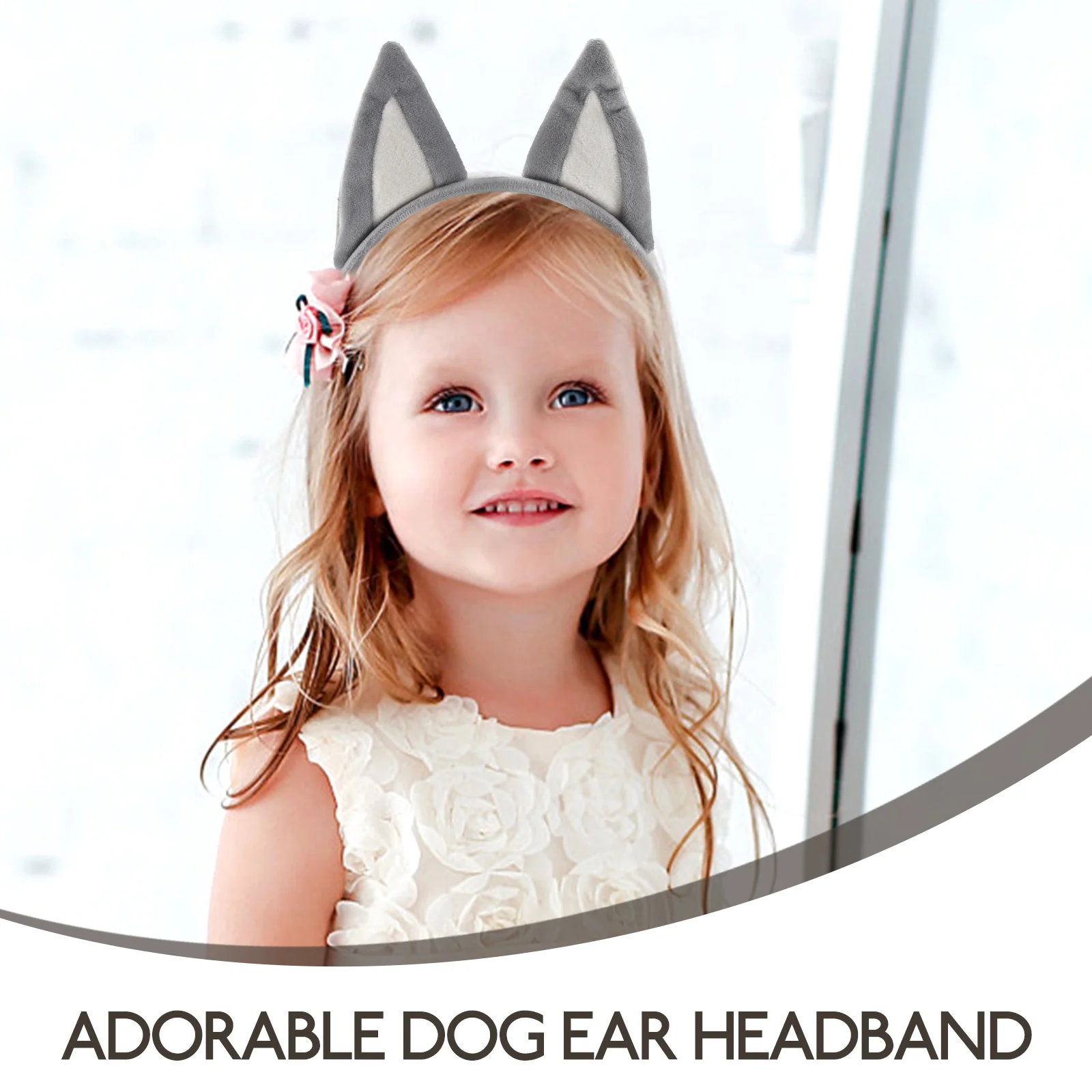 

Soft Comfortable Dog Ears Headband Yellow Party Cosplay Halloween Costume Accessories Women Sheepdog Ear Hair for Adult