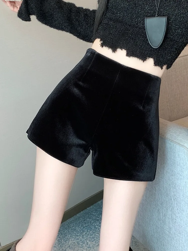 Pantalon bootcut en velours taille haute pour femme, vêtements d'extérieur automne-hiver, pantalon large en laine, pantalon droit confortable