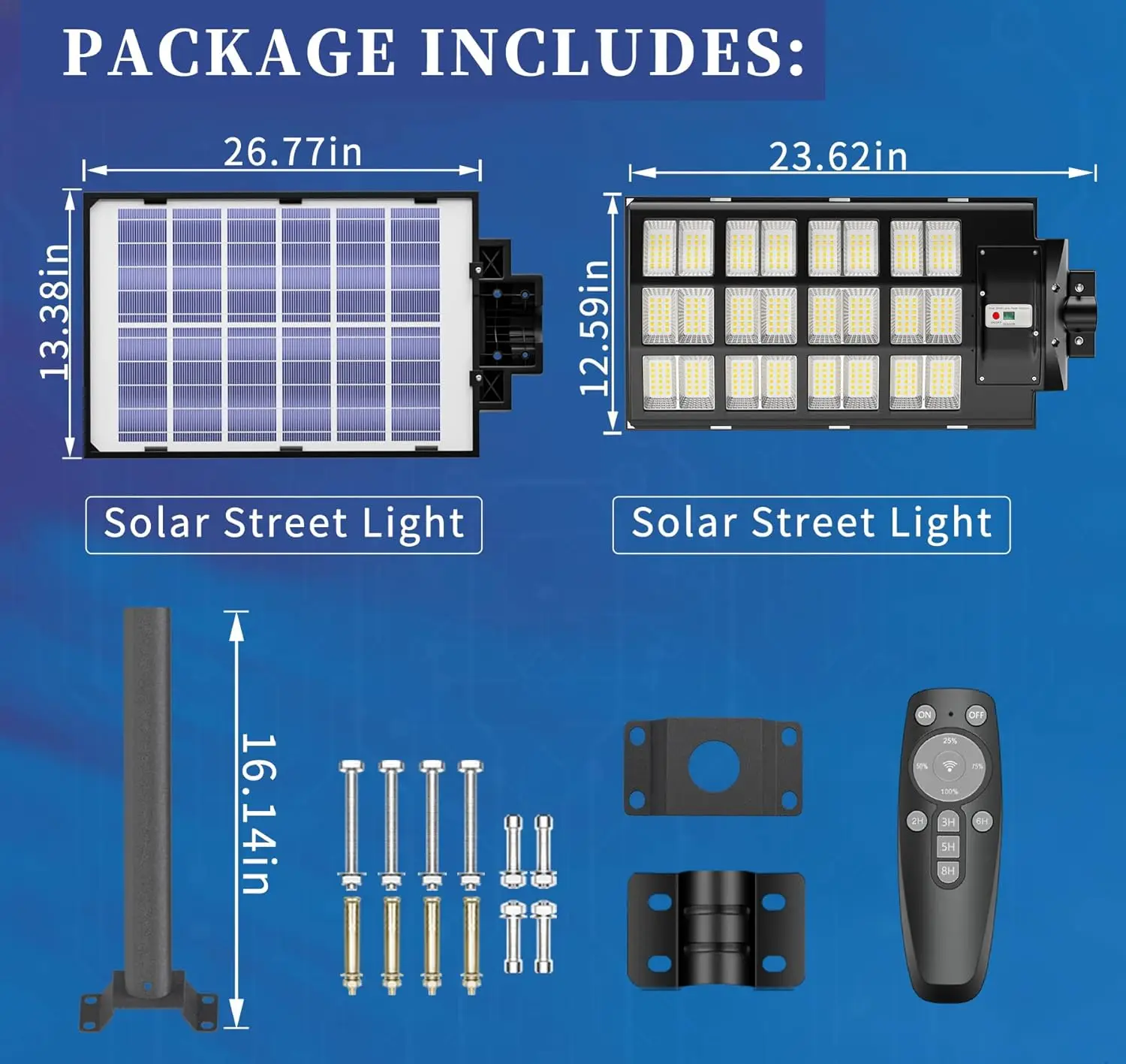 Imagem -05 - Luzes de Rua Solares ao ar Livre 2800w 298000lm 6500k Estacionamento Solar Crepúsculo ao Amanhecer Ip67 à Prova Dágua