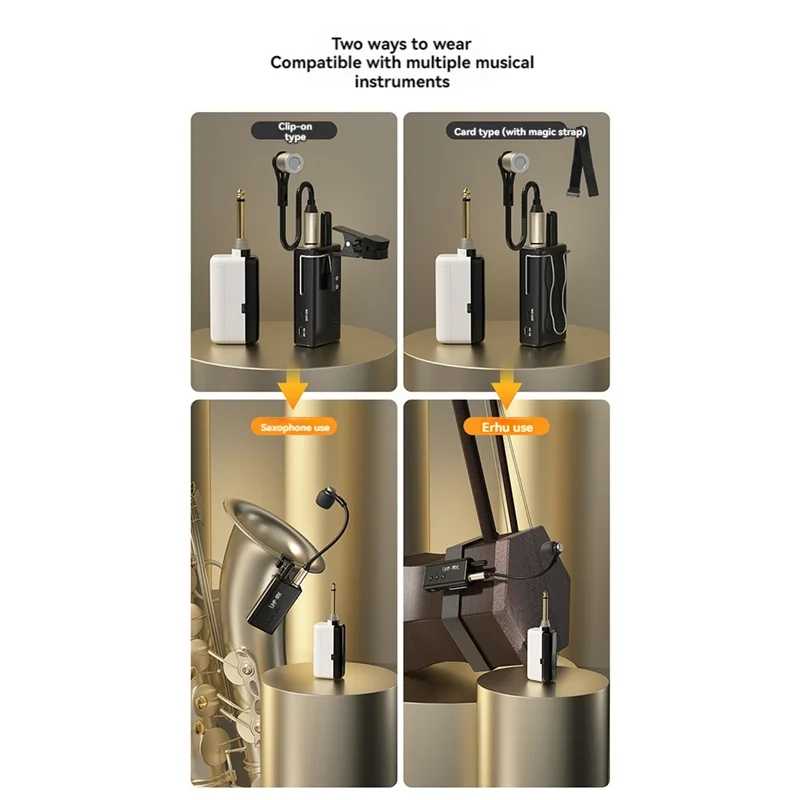 

A99I-Sax Trumpet Trombone Wireless Microphone Instrument Pickup Receiver Transmitter Amplifier Recording Performance