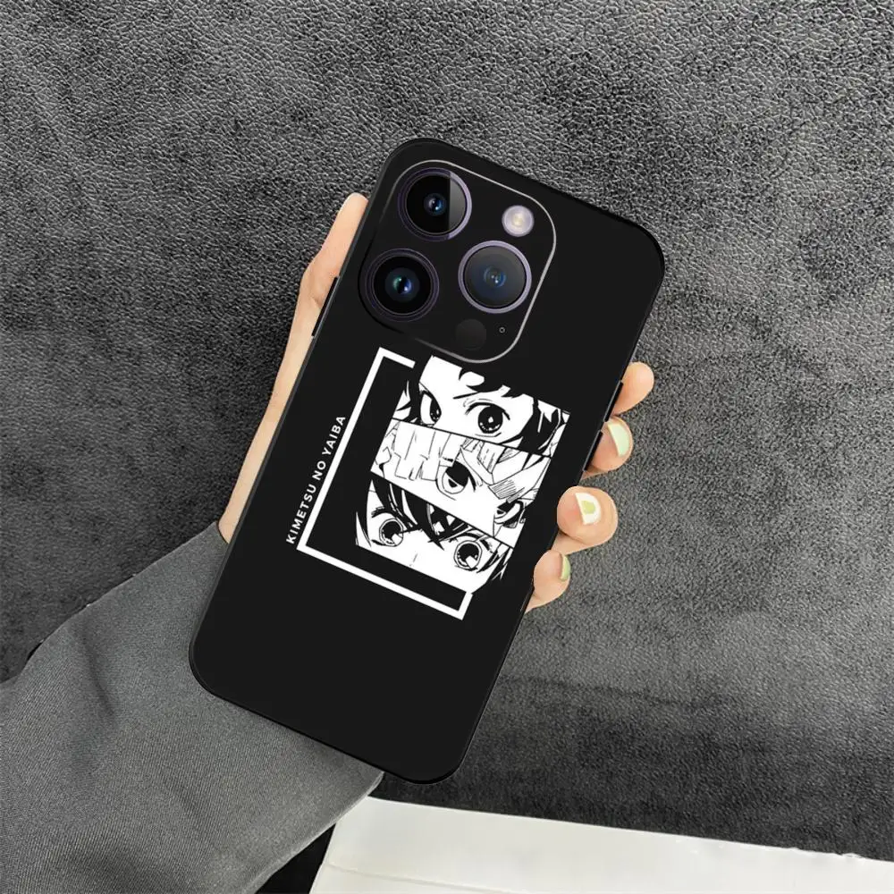 حافظة هاتف D_demon S_slayer موضة xx حافظة هاتف لهاتف 15 Pro MAX 14 11 12 13Mini X XS XR 6 7 8 Plus حماية من السيليكون الناعم