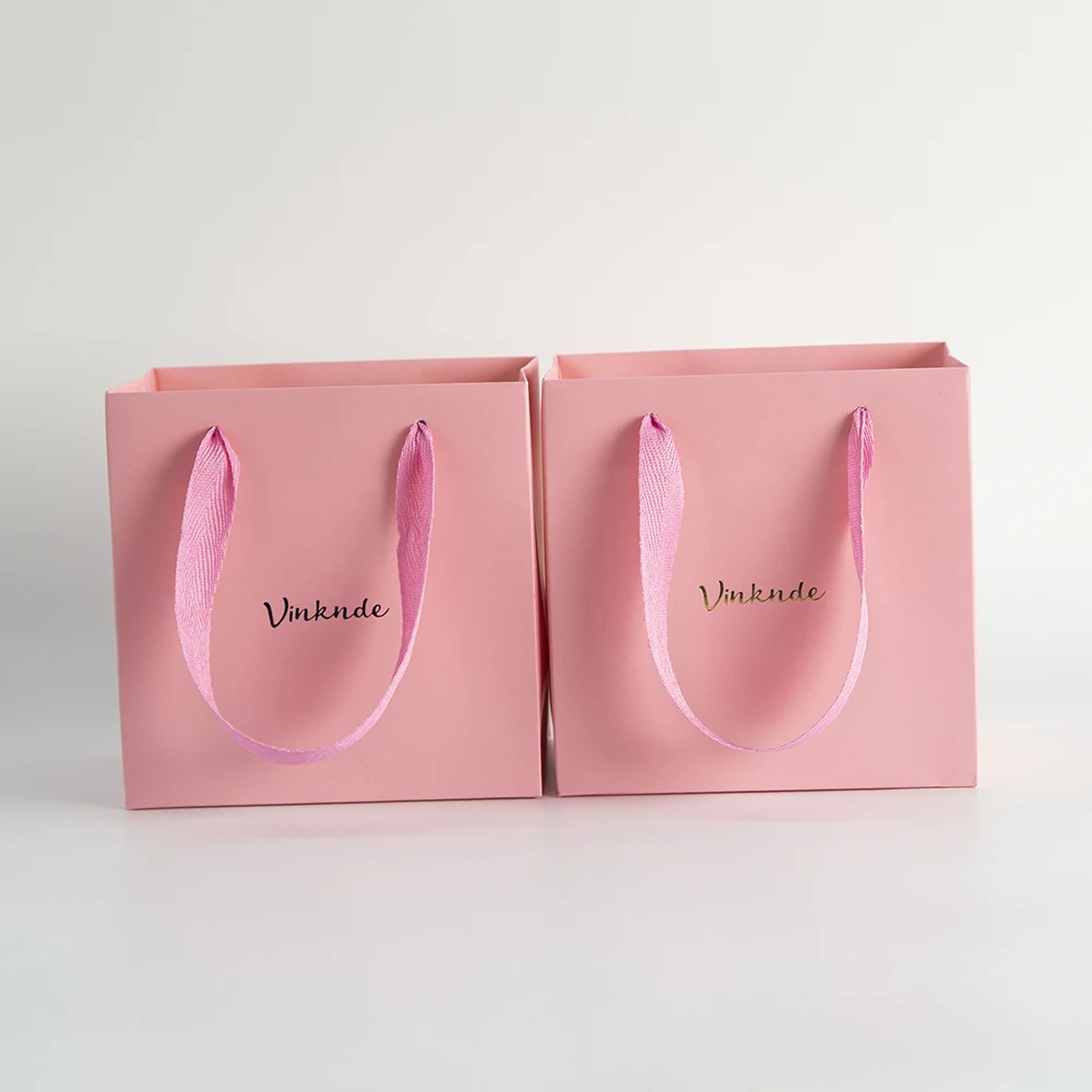 24 stuks bulktassen met linthandvatten en uw logo 15x15x15cm DIY gepersonaliseerde cadeautas voor zakelijke presentatie evenementfeest