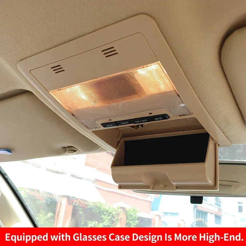 Suitable for 2008-2021 Toyota Land Cruiser 200 Car Interior Reading Light Modification LC200 Roof Light Glasses Case Accessories