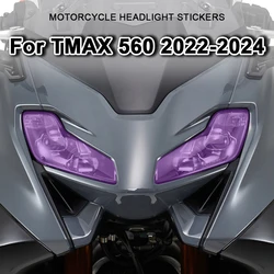Motorcycle Headlight Guard Sticker Transparent Head Light Decal Accessories For Yamaha TMAX 560 T Max 560 Tmax560 2022 2023 2024