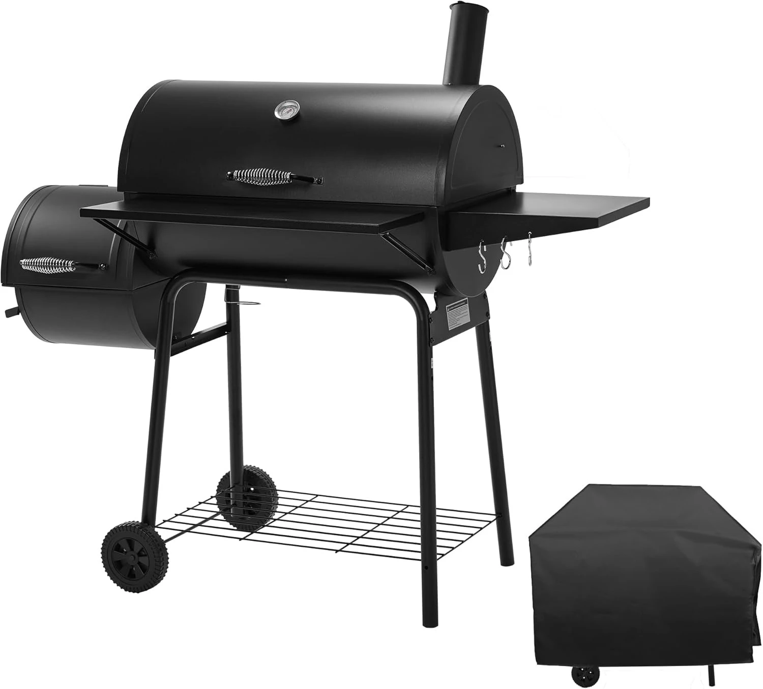 

CC1830SC Charcoal Grill Offset Smoker with Cover, 811 Square Inches, Black, Outdoor Camping