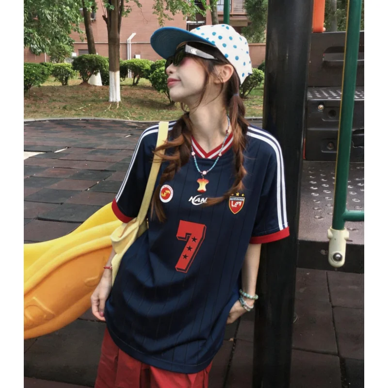 Chic Retro Soccer Jersey Style 