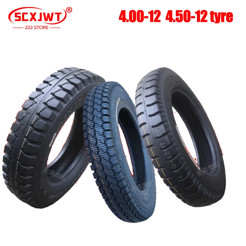 12 inch 4.00-12 4.50-12 5.00-12 Inner Tube Outer Tyre for off-road motorcycle Electric trike accessories