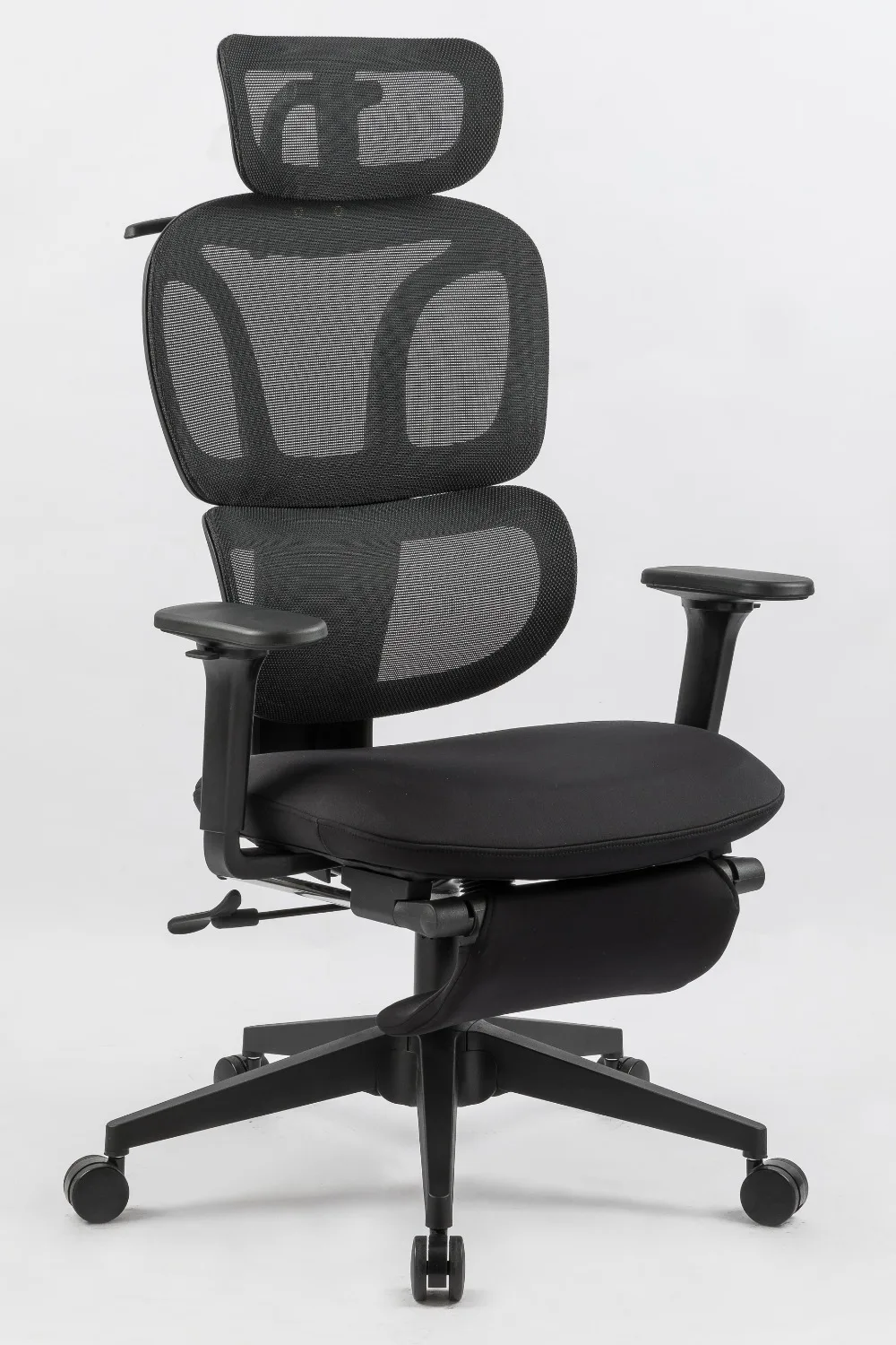 Ergonomic Office Chair with Foot Rest, High Back Computer Chair with Dynamic Lumbar Support, 2D Headrest, 4D Armrests, Mesh Desk