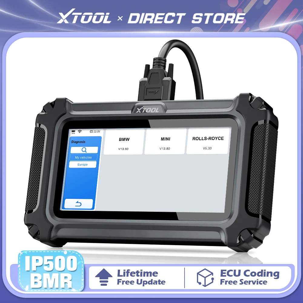 XTOOL InPlus IP500 BMW車用フルシステムOBD2診断ツール、車両スキャナー、双方向制御ECUコーディング、生涯無料アップデート