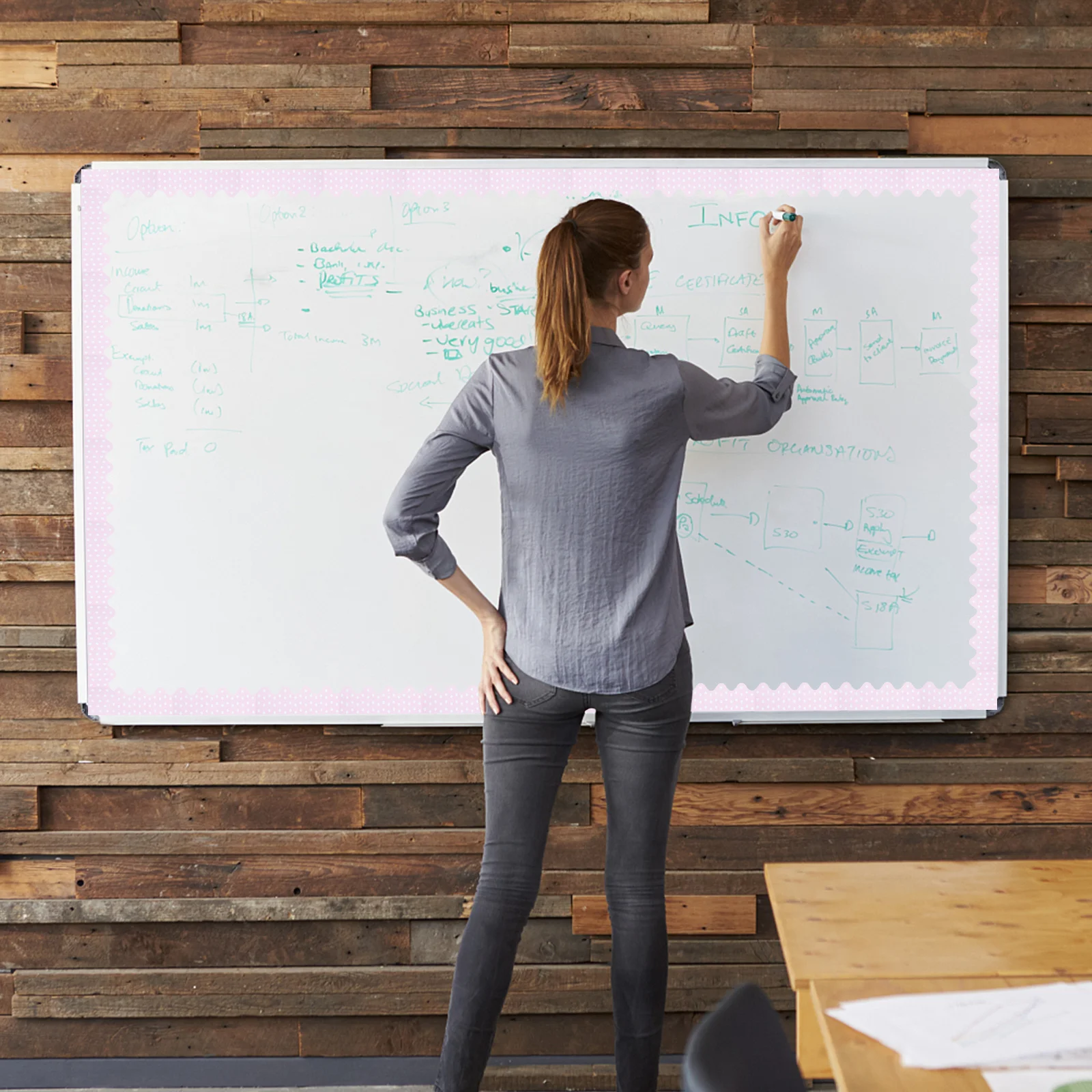 

Bulletin Board Border Trim Stickers Adhesive Decals for Classroom Decoration Removable Versatile DIY Holiday Decor