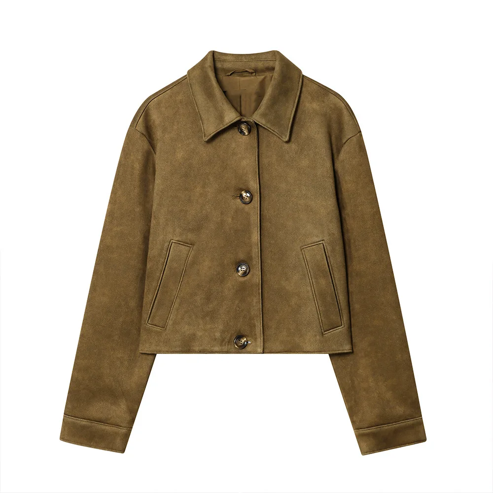 

Cross-border short leather jacket for spring and autumn new hot style unique super beautiful jacket jacket