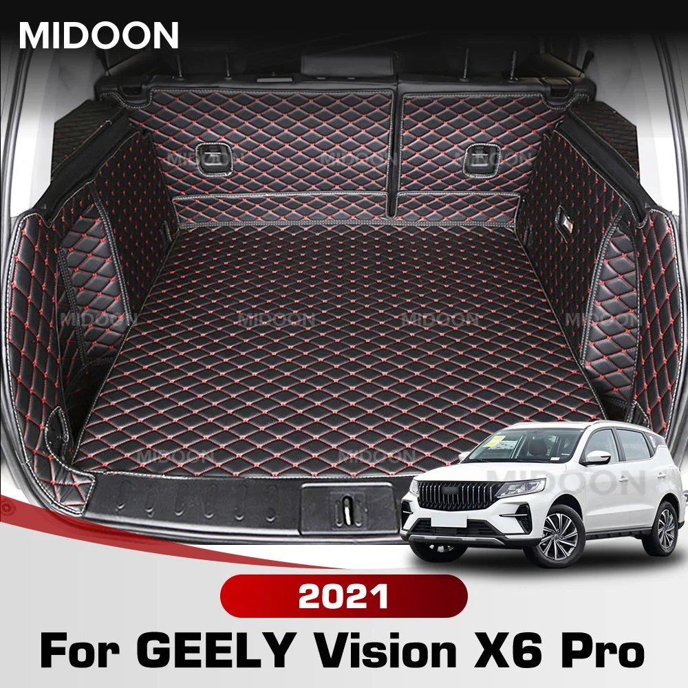 Car Rear Trunk Mat For GEELY Vision X6 Pro 2021 Full Coverage Car Boot Liner Cargo Protector Auto Interior Accessories