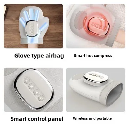 Wireless Heating Hand Care Massager Air Envelop Finger Kneading Relax Equipment for Palm and Wrist