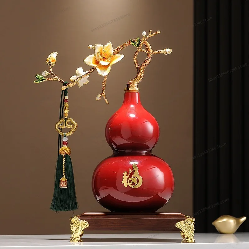 For Magnolia Gourd Ornament Living Room Entrance Bogu Frame Decoration Office