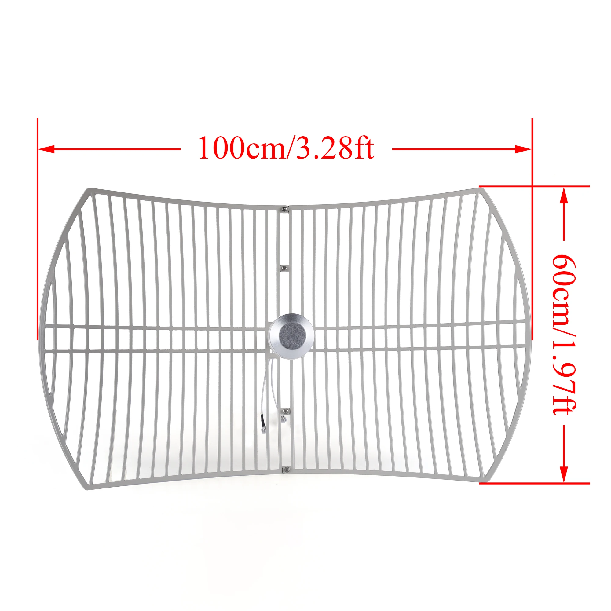 Antenna parabolica a griglia 2 x 24dBi 4G LTE 1700-2700MHz Antenna esterna N femmina per amplificatore Booster di segnale del Router