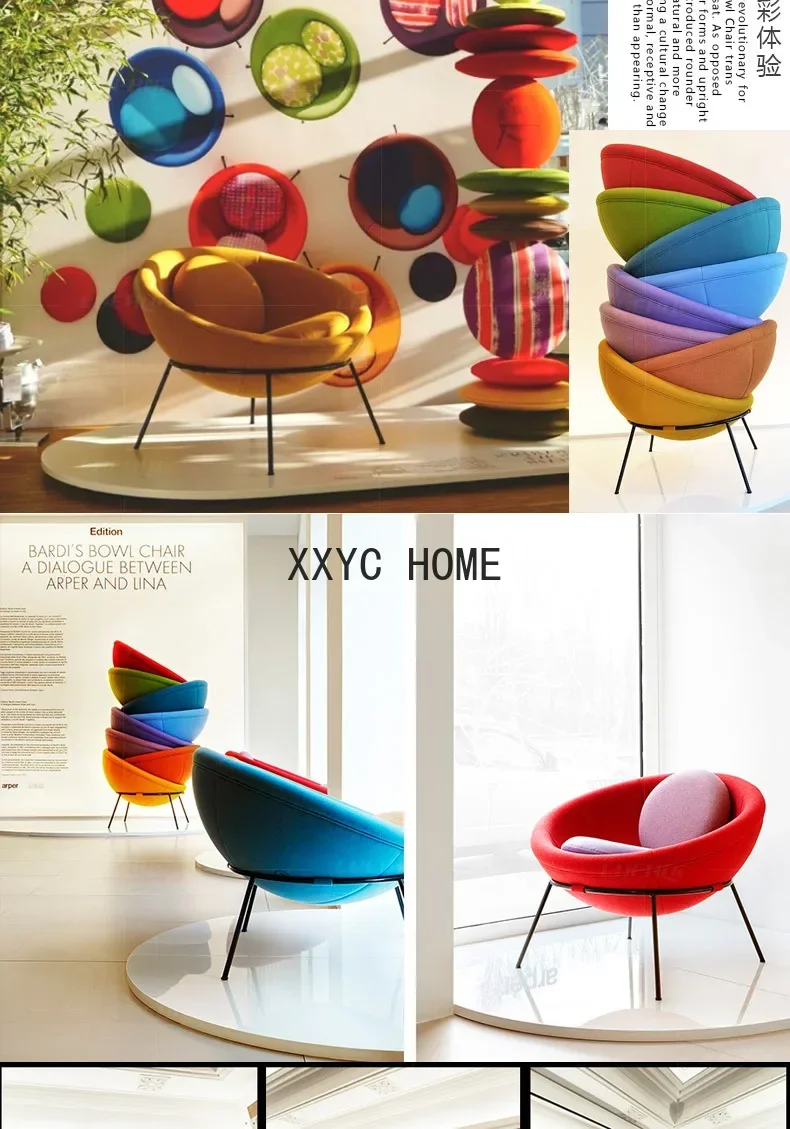 Leisure Couch Single Bowl Chair round Egg Shell Recliner Conference Chair Simple