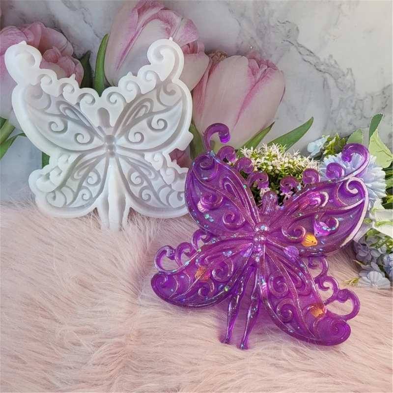 Sturdy Butterfly Woman Silicone Mold Butterfly Woman Resin Art Silicone Mold for Custom Wall Hangings Decoration 40GB