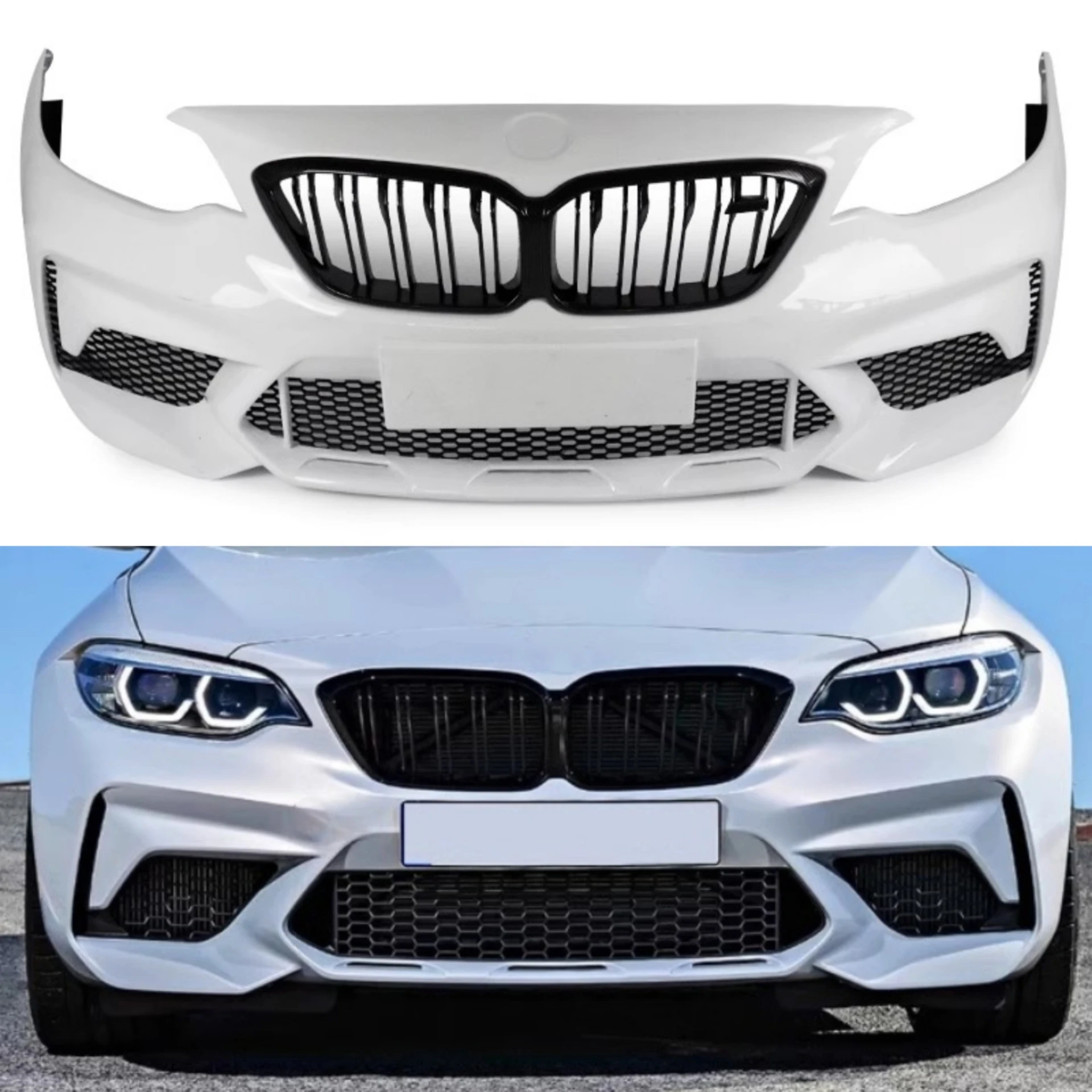 

Car Front Bumper Grille for BMW 2 Series F22 F23 218i 220i Modified M2C New Style Bumper Body Kit Surround Auto Accessories