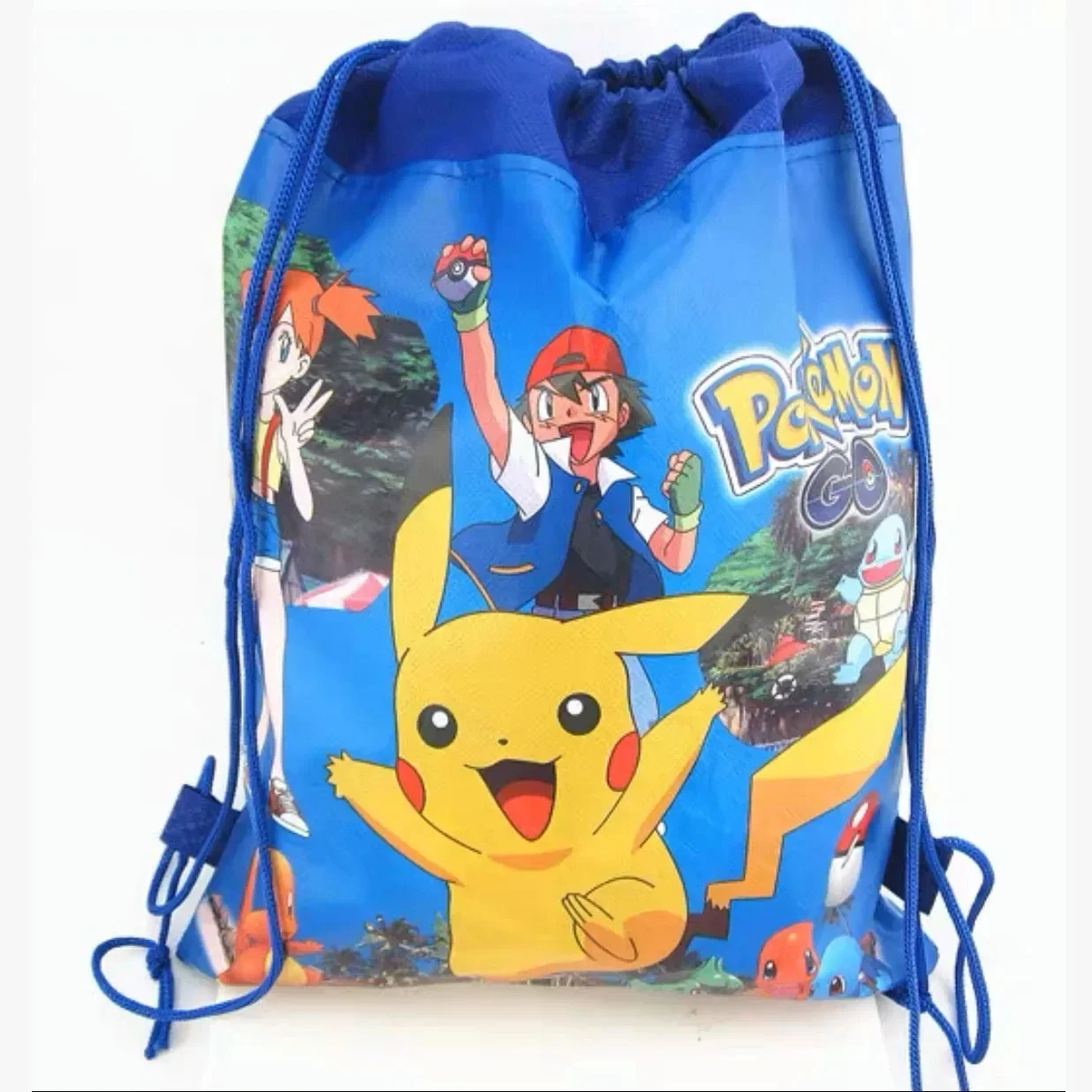 Pokémon Anime Pikachu Mochila, Saco De Cordão, Mochila Não Tecida, Saco De Armazenamento De Desenhos Animados, Pacote De Crianças, Brinquedo De Bolso, Novo