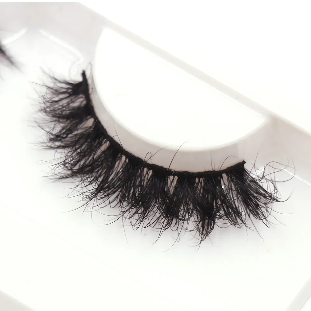 Ciglia AMAOLASH Ciglia di visone disordinate a strati morbidi Ciglia di volume naturale Estensione ciglia da 15 mm Ciglia di visone reale per il trucco Y08