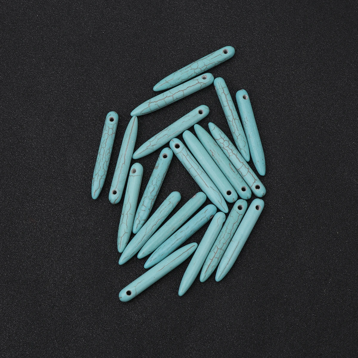 

100 Pcs Colored Turquoise Beads Jewelry Making DIY Craft Grain Surface Mini Hole Stone Accessories Home Decor Projects