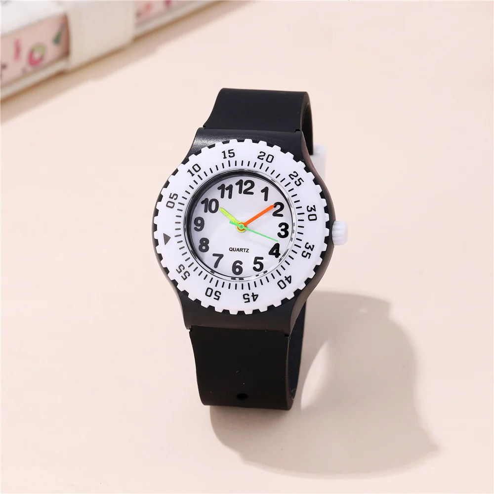 fashion sweet colorful silicone band quartz boys girls students Watch