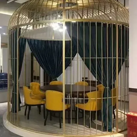 Wrought iron extra large casual birdcage hot pot restaurant restaurant decorative birdcage card seat outdoor large oversized bir