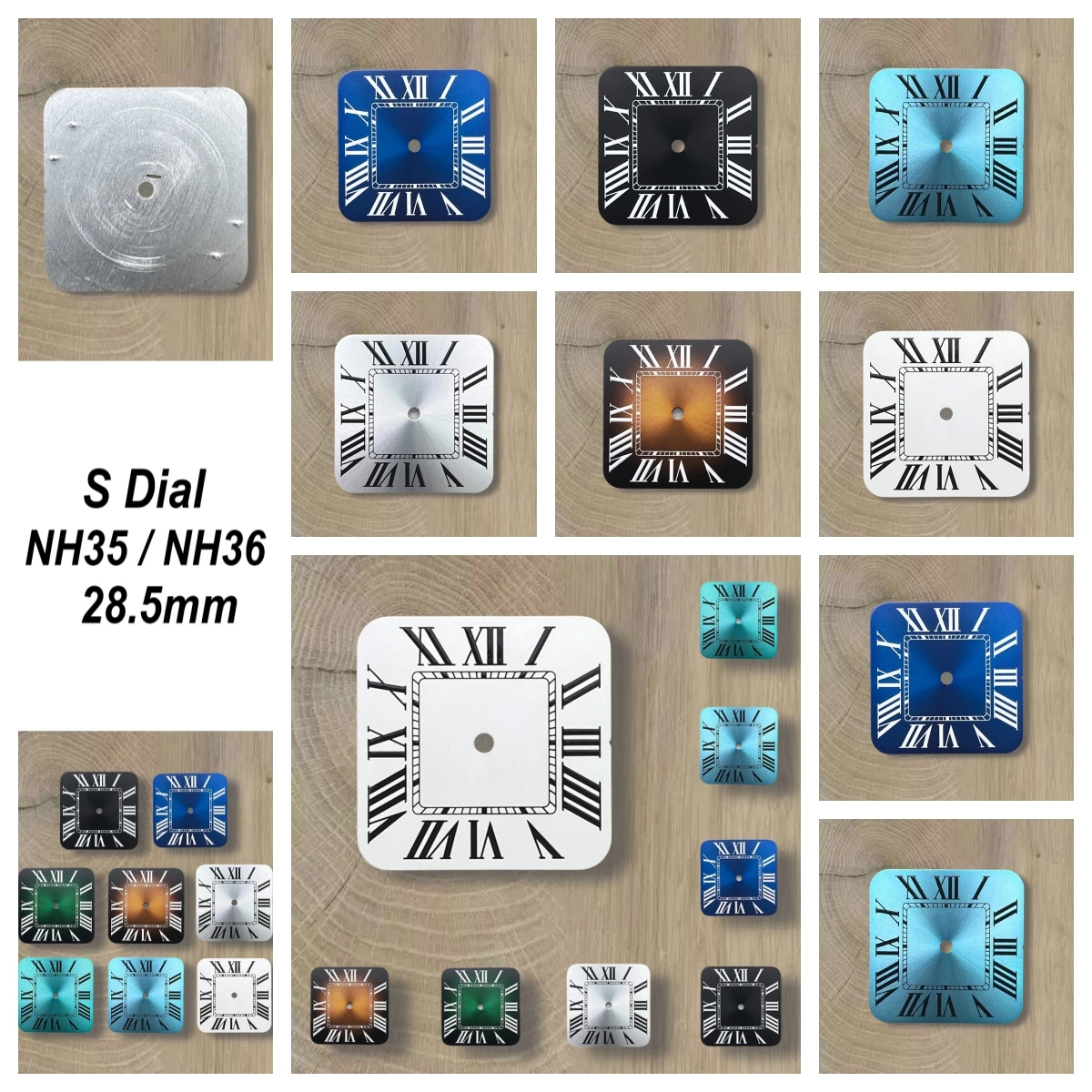 

27mm S Logo Rome Dial Fit NH35/NH36/4R/7S Japan Movement No Luminous Watch Modification Accessories 3/3.8/4O'clock