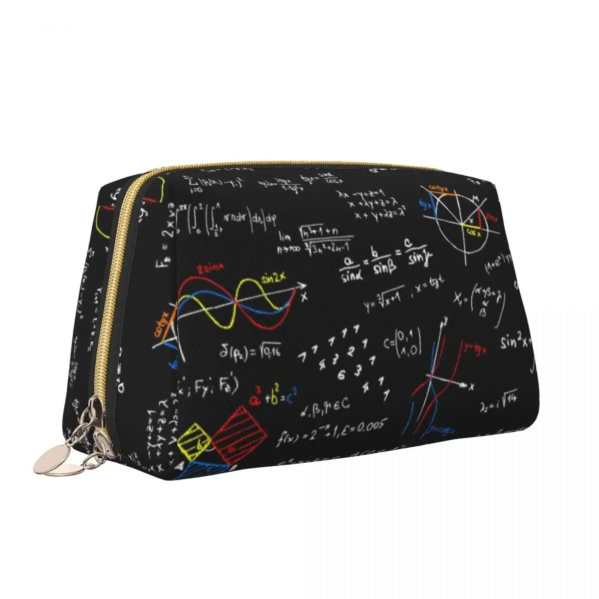 Geek Physics Equations Travel Cosmetic Bag Math Science Teacher Geometric Gift Toiletry Makeup Organizer Ladies Beauty Storage