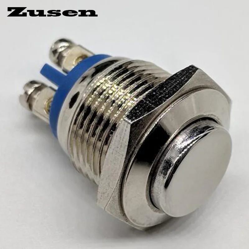 

Zusen 40PCS/LOT 16mm Nickel-Plated Brass Momentary Push Button Switch Waterproof IP65