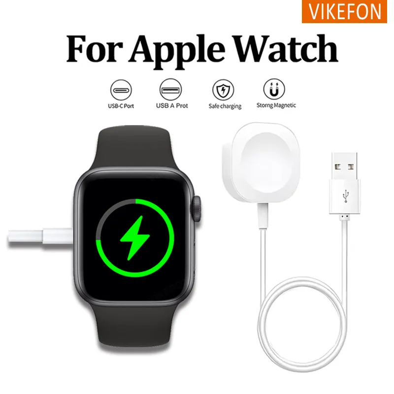 Magnetic Watch Wireless Charger  For Apple Watch Series 10 S9 8 7/ 6 5 5 4 3 Se Ultra Charger Type-C Usb Two Interfaces Optional