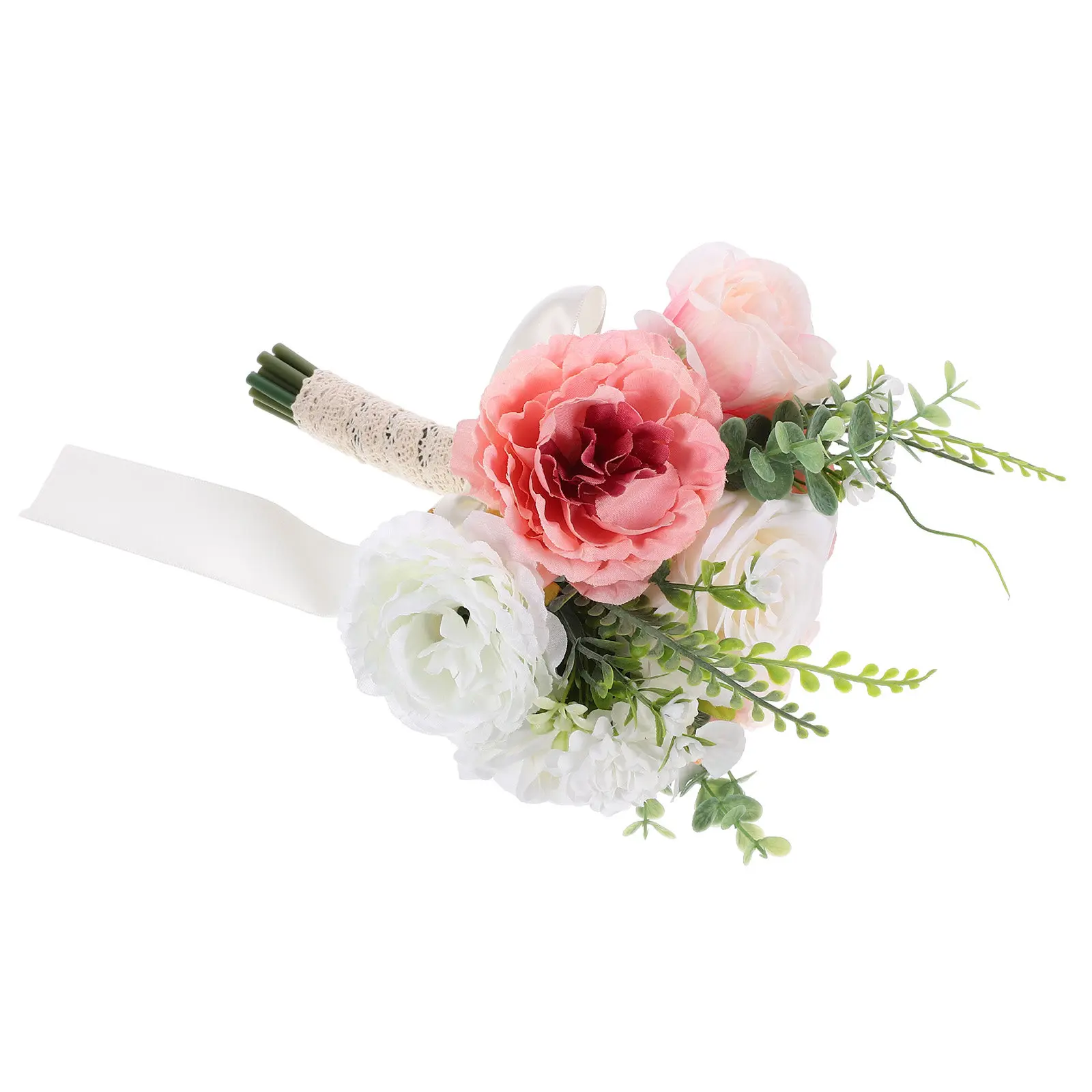 

Vintage Artificial Flower Bridal Bouquet Romantic Wedding Bride Decor Table Centerpiece Rustic Small Bouquet Elegant Wedding