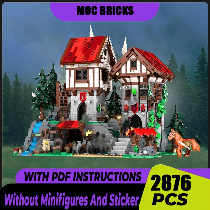 

Средневековая модель Moc, строительные блоки, хрустальная пещера, модель замка, кирпичи, технологические кирпичи, сборка «сделай сам», праздничная игрушка, подарок