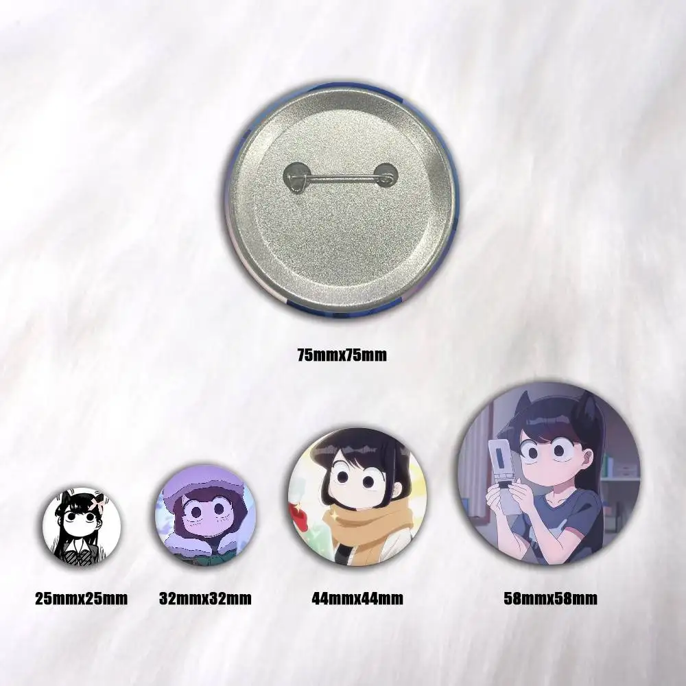 A-Komi Can't Communicate Cosplay COSTUME Badge Pin Tinplate Brooch Prop Xmas Gift Birthday Gift