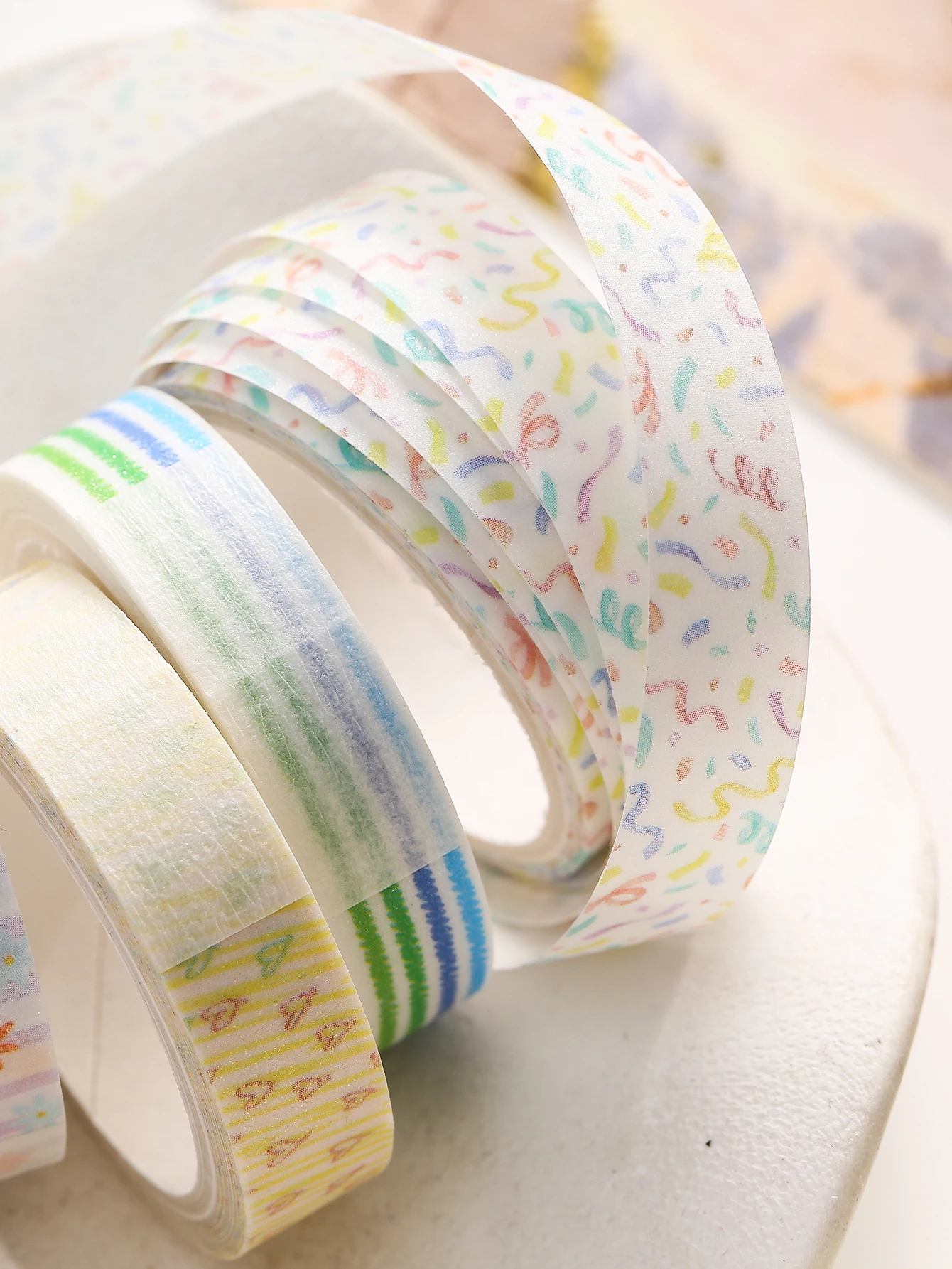 5-teiliges süßes Washi-Tape-Set im japanischen Stil, handgefertigt, DIY-Scrapbooking, Geschenkbox für die Feiertage, Scrap-Dekoration, Schulbedarf – Detail 9