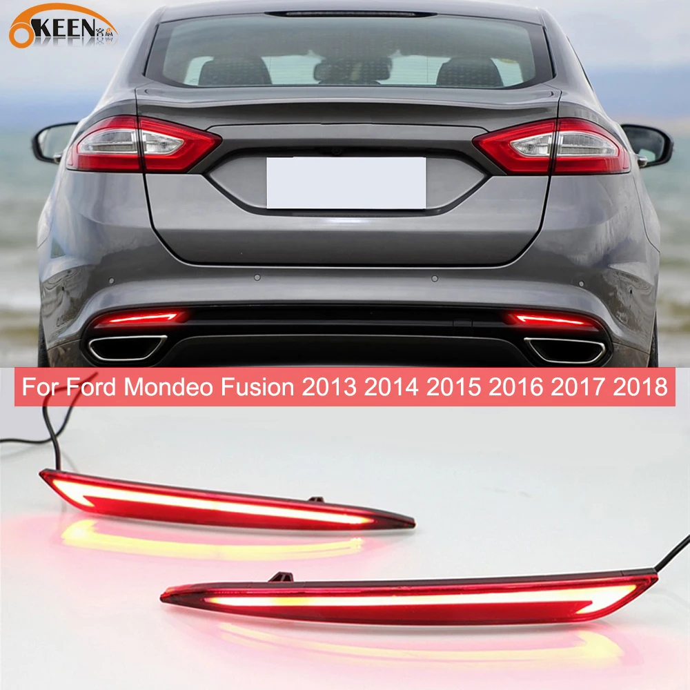 

For Ford Mondeo Fusion 2013 2014 2015 2016 2017 2018 LED Rear Bumper Reflector Lights Dynamic Turn Signal Brake Fog Lamp 12V