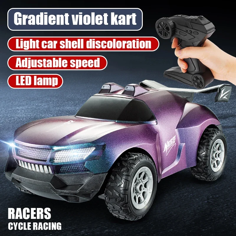 Carro rc com câmera hd controle app wifi carro esportivo led luz de alta velocidade veículo corrida caminhões elétricos brinquedos para meninos crianças presente