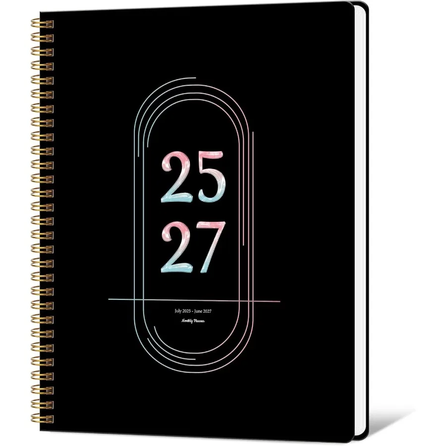 Monthly Planner 20252027 Hardcover with Calendar planner from July 2025 June 2027Monthly Goals Tasks Notes Priorities and Remin