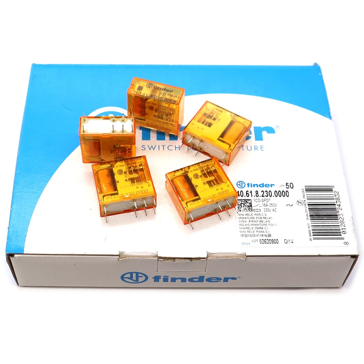 FINDER 100%-NEW 5PCS RELAY 40.61.8.230.0000 40.61 230VAC 40.61.7.024.0001 40.61 24VDC 16A 8PIN 1CO 100%-new-original