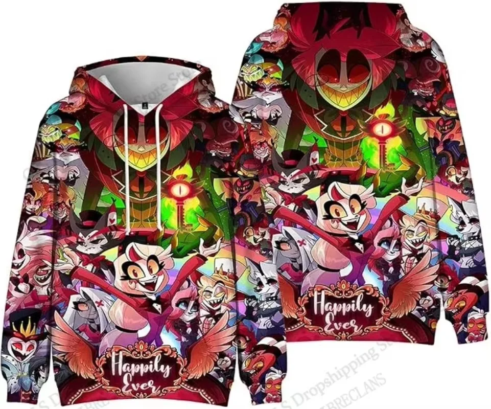 Cartoon Xinchangda Hazbin Hotel Anime 3d Print Hoodies Men Women Fashion Hoodies Sweatshit Coat Men Clothing Oversized Tracksuit
