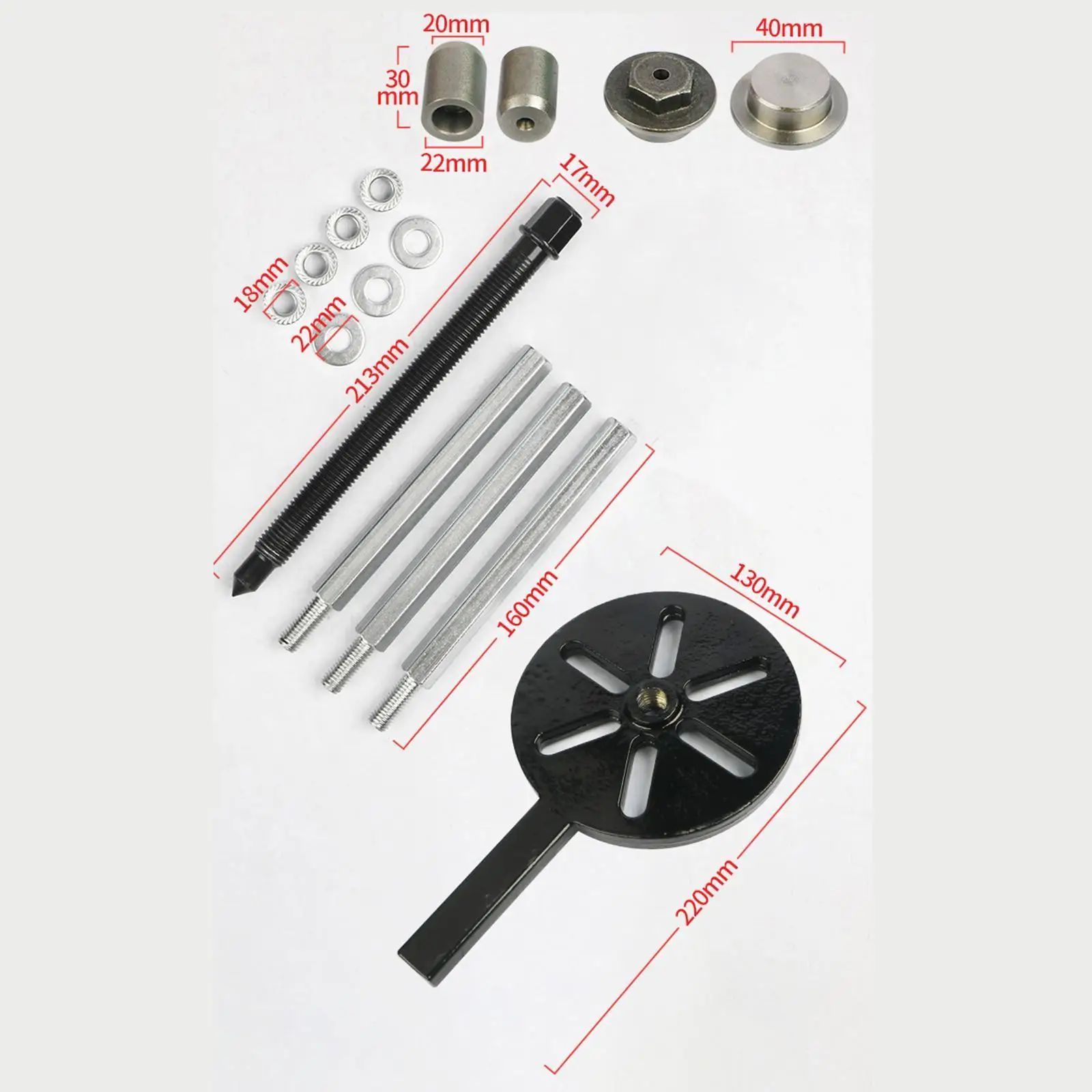 ثقب تحمل مجتذب مجموعة ثقب الداخلي إزالة ميكانيكا أداة استبدال قطع الغيار والعتاد تحمل التفكيك تحمل مجتذب عدة #6