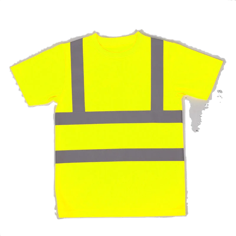 2024Outdoor Shirt Fluorescent High Visibility Safety Work Shirt Summer Breathable Work T Shirt Reflective Vest t-shirt Quick Dry