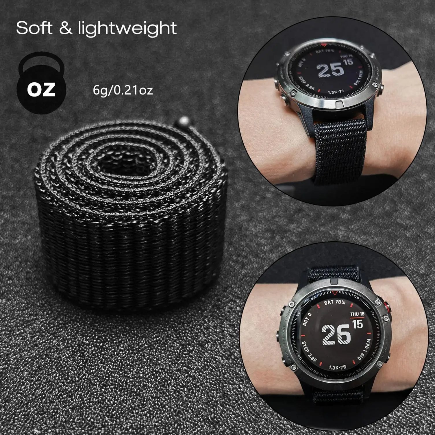 22 26mm Quick Fit Strap for Garmin Fenix Enduro 3 2 Soft Breathable Magic Buckle for Fenix E/8/7/7X/6X 5X GPS 22mm 26mm Strap