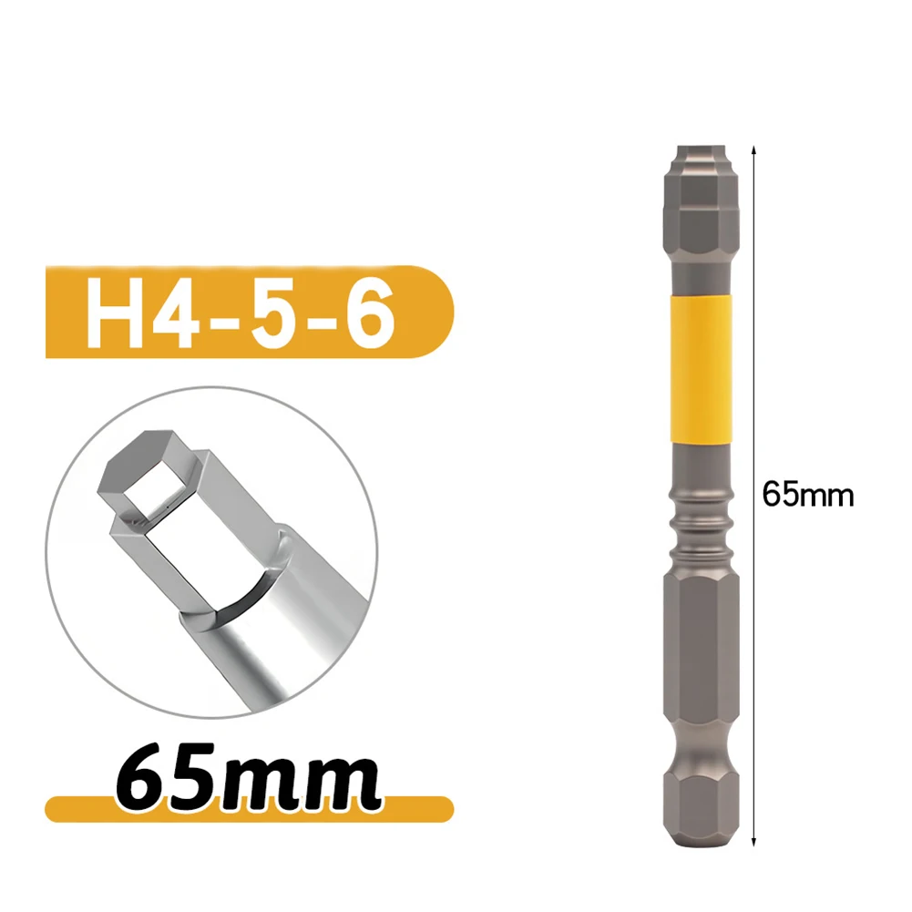 Red Alloy Steel Magnetic Hex Screwdriver Bits 1.5mm To 6mm For For Impact Driver Power Tools Home Auto Repair Hand Tool Accessor