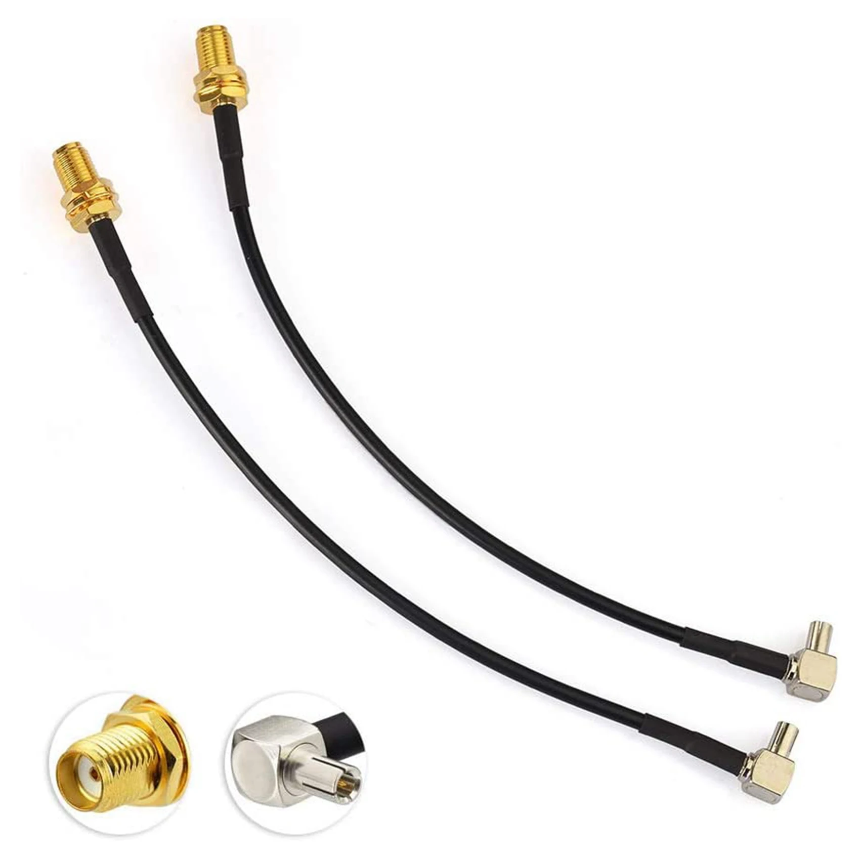 SMA Fêmea para TS9 Cabo Adaptador Masculino, Antena Externa Router, 4G, 15 centímetros, Huawei E5372, E5577, E5786, E5787, 2pcs
