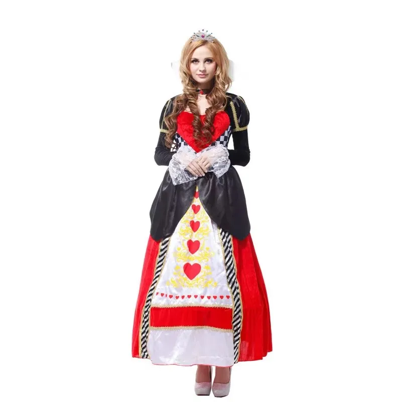 Alice In Wonderland Rode Koningin Van Harten Kostuums Voor Vrouwen Kostuum Sexy Koninklijke Cosplay Kleding Vrouwen Halloween Verkleedkleding