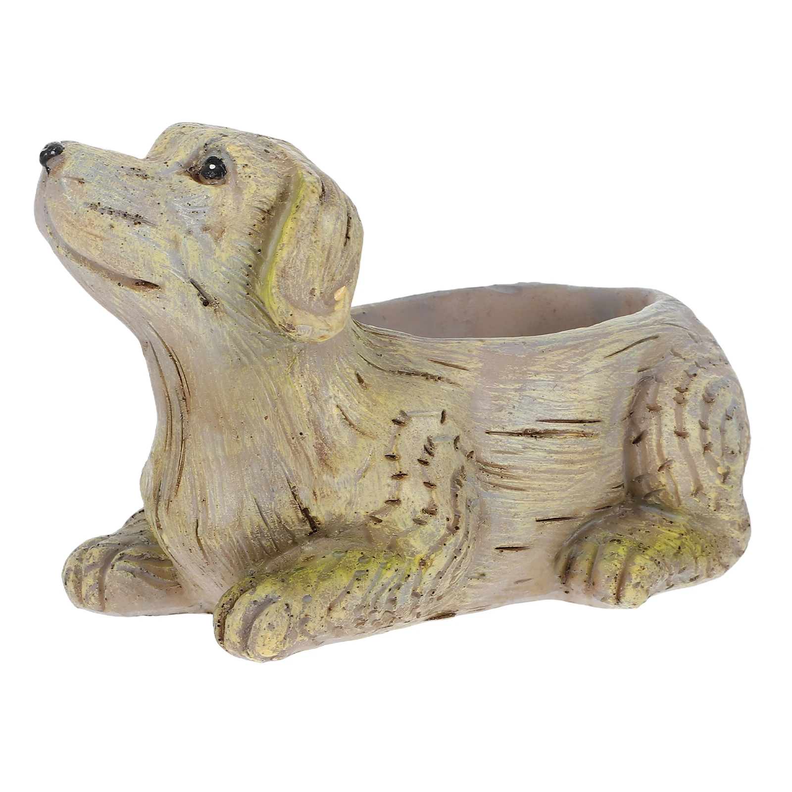 

Dog Shaped Flower Pot for Succulents Cute Animal Planter Desk Accessory Garden Decoration Tiny Model Resin Plant Pot