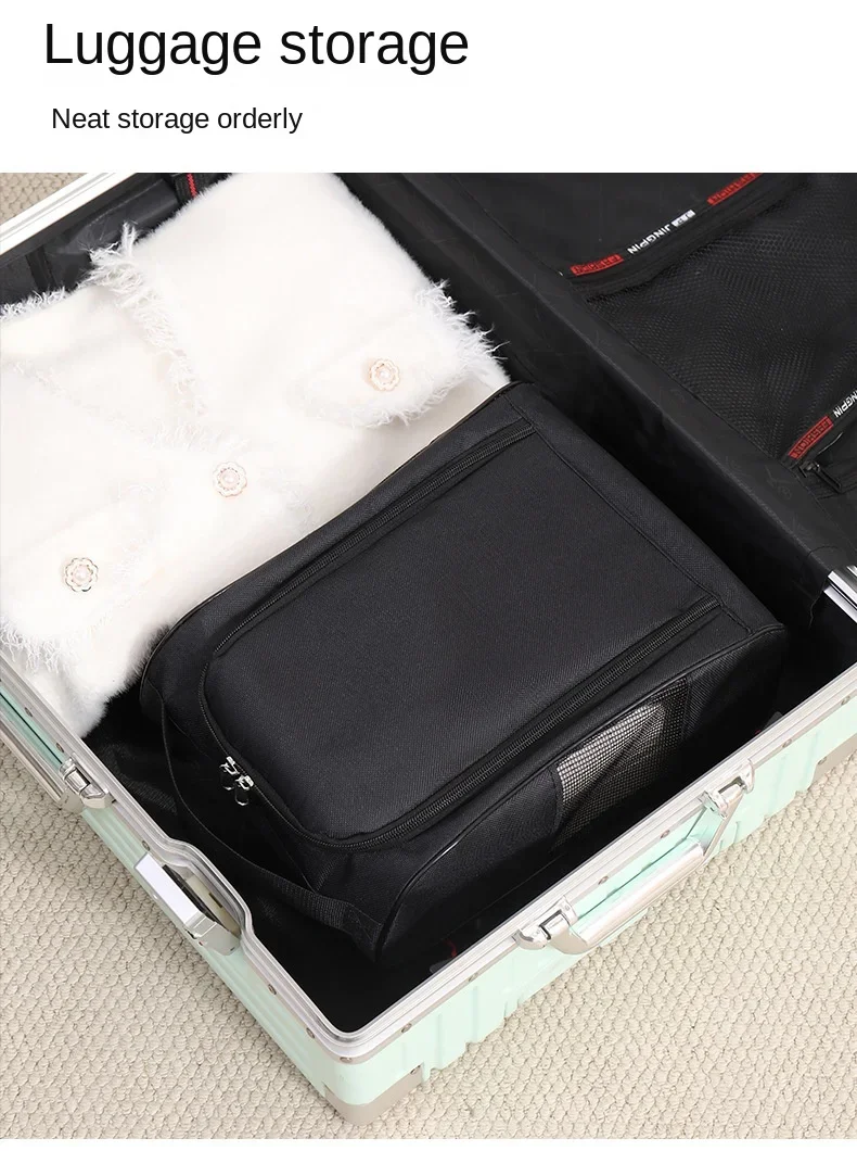 Tragbare Golfschuh-Tasche aus Oxford-Gewebe, atmungsaktive, leichte Golf-Handtasche, staubdichte Fußball- und Tennisschuh-Tasche – Detail 8