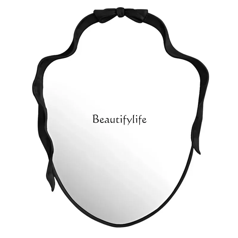 54French retro bow shape bathroom mirror European entrance decoration bedroom light luxury high-end makeup mirrorSSS
