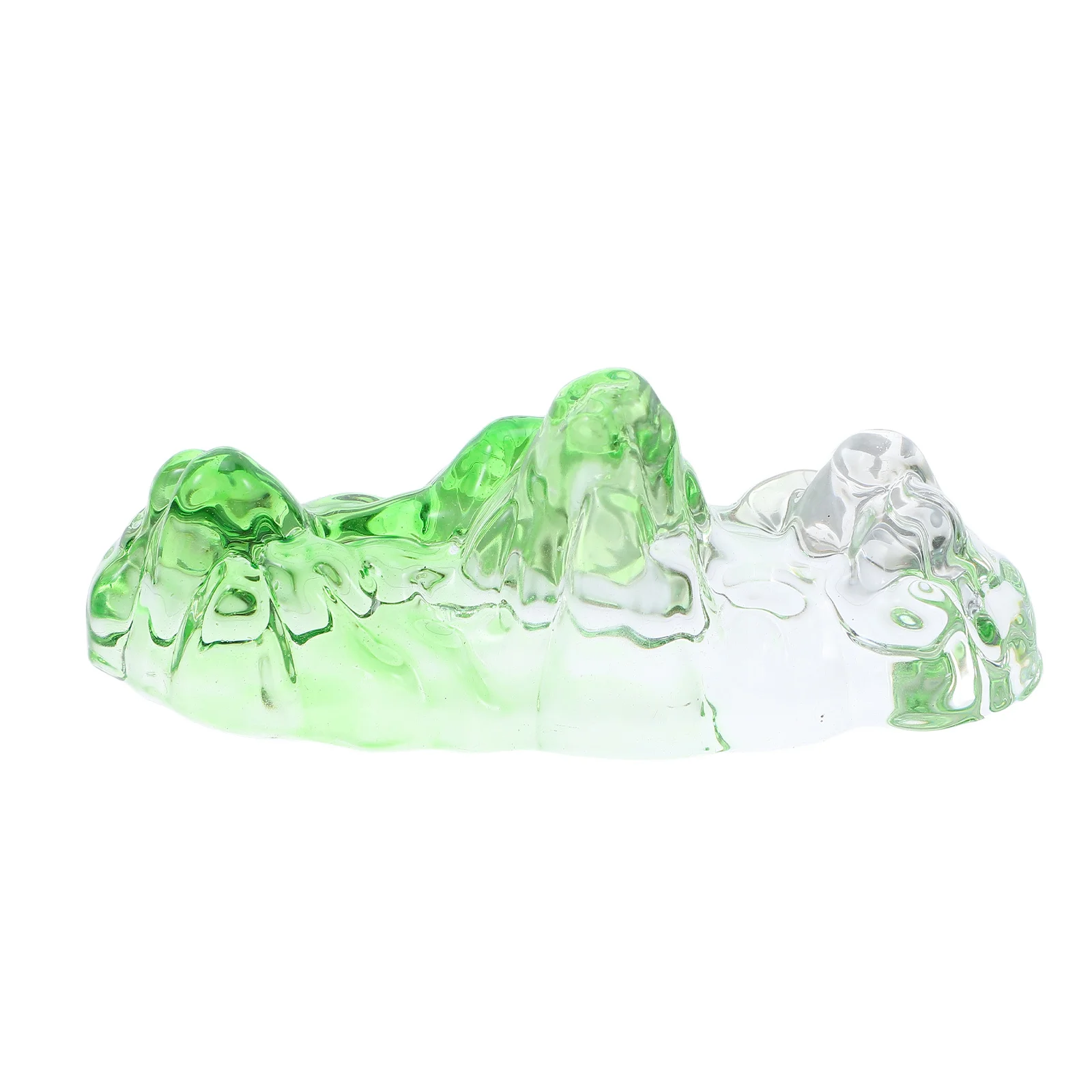 

Crystal Glass Calligraphy Brush Holder Mountain Paperweight Writing Brush Rest Holder Artistic Desk Accessory Workshop